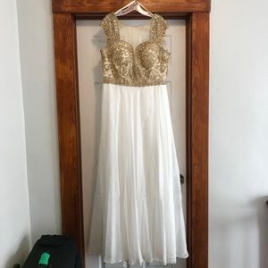 Prom or Wedding dress - White & Gold
